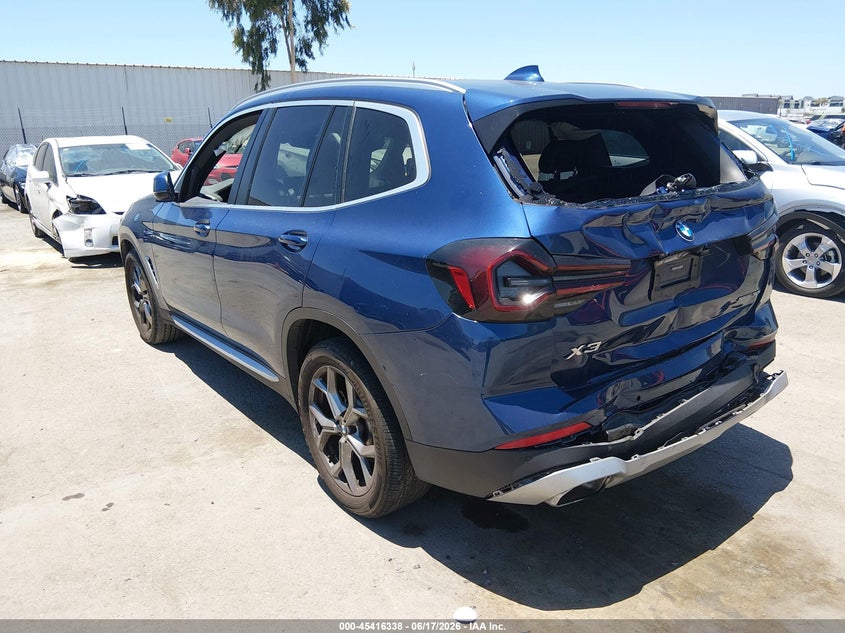 2023 BMW X3 VIN 5UX43DP08P9P14503 IAAI salvage auction — REAR END, Salvage (California), sold $12,750 on 2026-07-20 (photo 3)