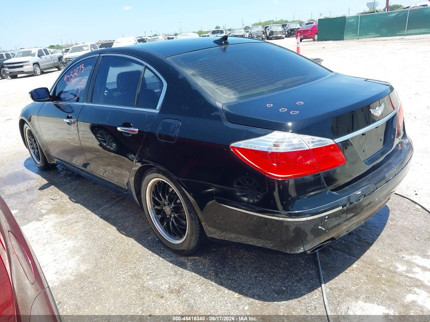 2009 Hyundai Genesis VIN KMHGC46E69U032873 IAAI salvage auction — HAIL, Original (Texas), sold $425 on 2026-07-13 (photo 3)