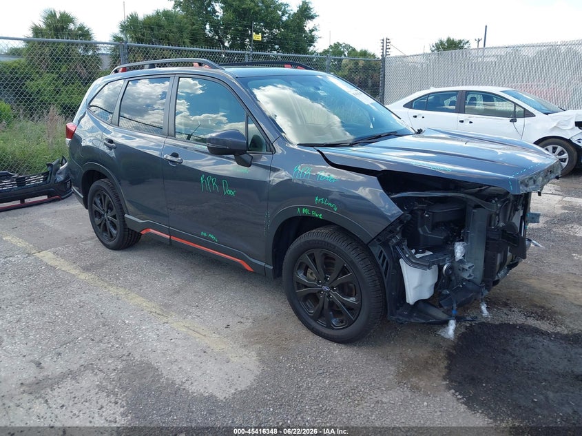 2023 Subaru Forester VIN JF2SKAJC9PH451555 IAAI salvage auction — FRONT END, Salvage Title, sold $7,900 on 2026-07-15 (photo 1)