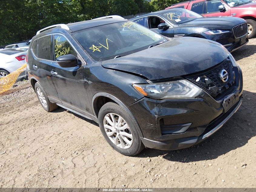 2017 Nissan Rogue VIN JN8AT2MV7HW020448 IAAI salvage auction — FRONT & REAR, Salvage Title, sold $875 on 2026-07-14 (photo 1)