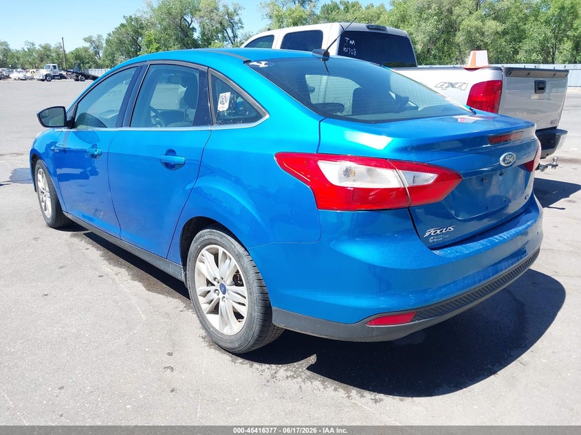 2012 Ford Focus VIN 1FAHP3H23CL109809 IAAI salvage auction — RIGHT REAR, Clear (Utah), sold $450 on 2026-07-09 (photo 3)