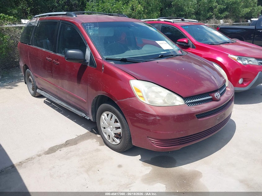 2005 Toyota Sienna VIN 5TDZA23CX5S354098 IAAI salvage auction — NORMAL WEAR, Original (Texas), sold $675 on 2026-07-13 (photo 1)