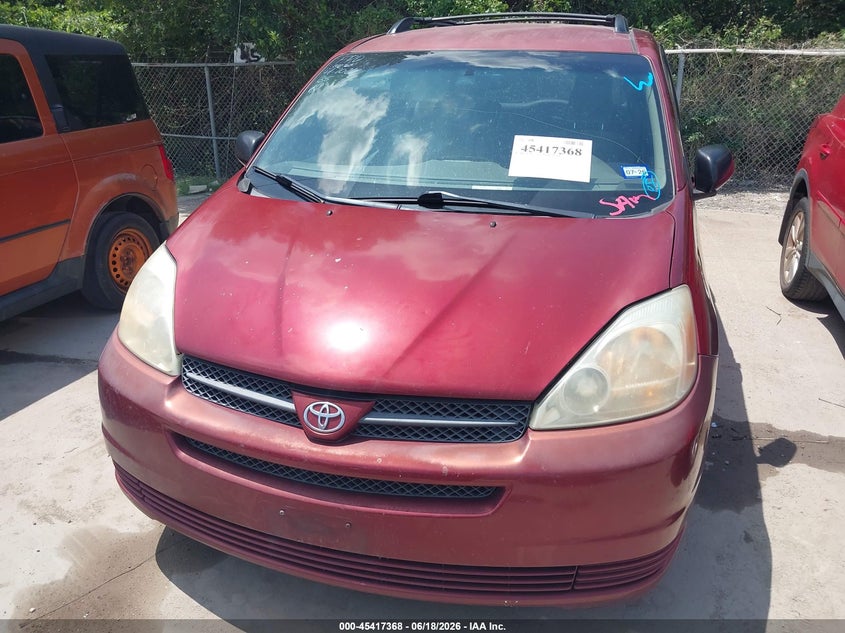 2005 Toyota Sienna VIN 5TDZA23CX5S354098 IAAI salvage auction — NORMAL WEAR, Original (Texas), sold $675 on 2026-07-13 (photo 6)