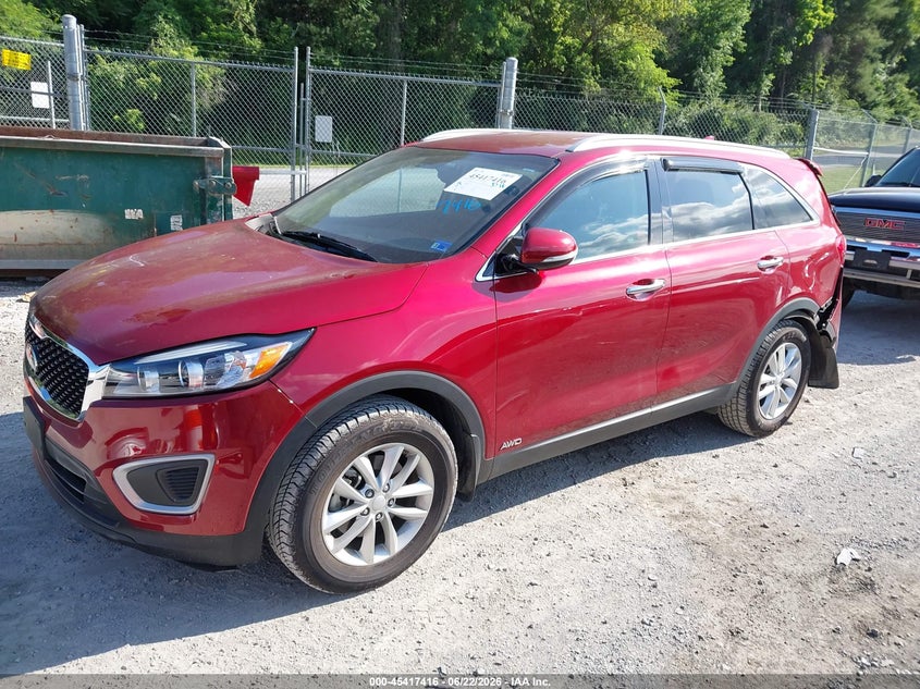 2016 Kia Sorento VIN 5XYPGDA31GG098437 IAAI salvage auction — REAR END, Salvage Title, sold $525 on 2026-07-28 (photo 2)