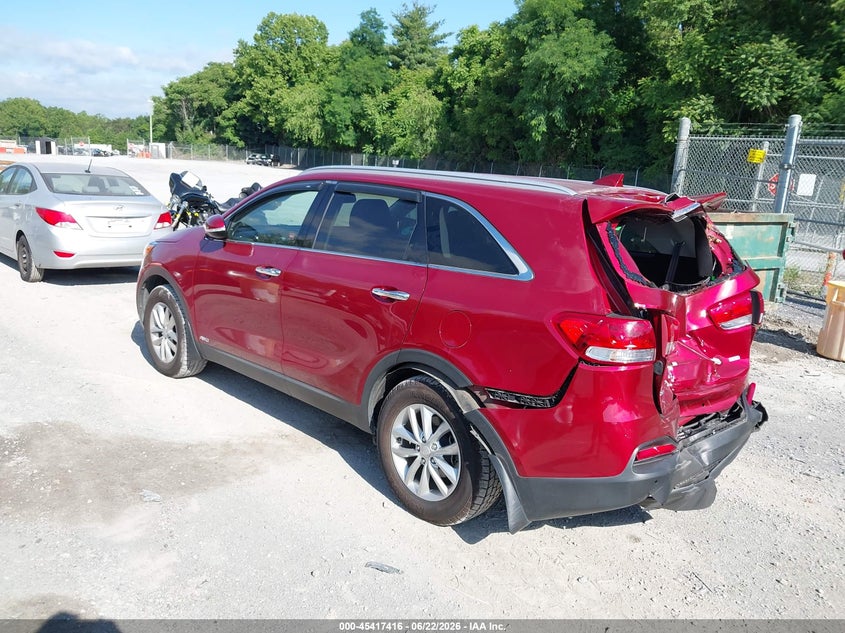 2016 Kia Sorento VIN 5XYPGDA31GG098437 IAAI salvage auction — REAR END, Salvage Title, sold $525 on 2026-07-28 (photo 3)
