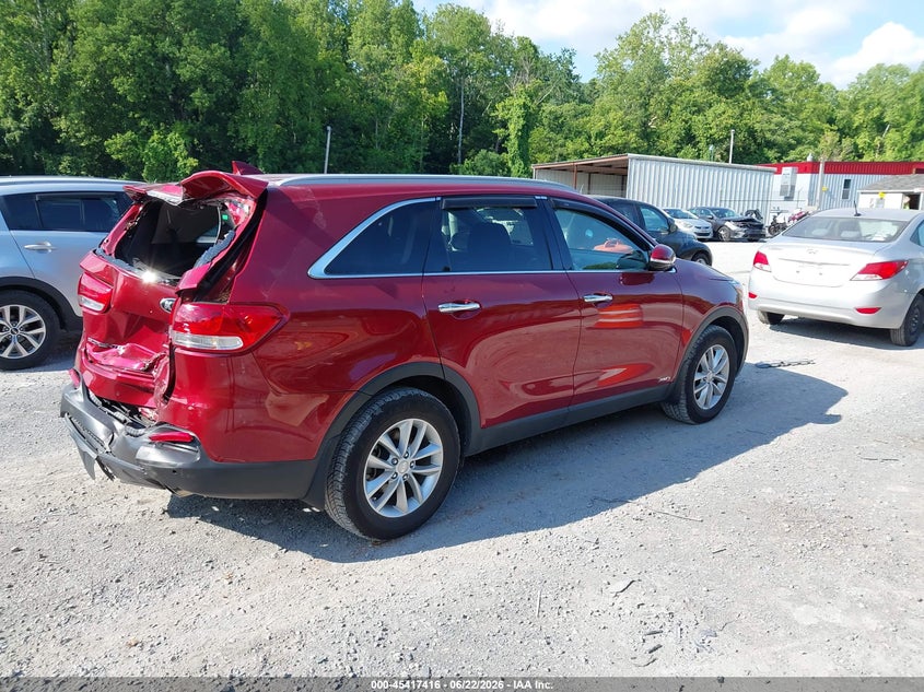 2016 Kia Sorento VIN 5XYPGDA31GG098437 IAAI salvage auction — REAR END, Salvage Title, sold $525 on 2026-07-28 (photo 4)