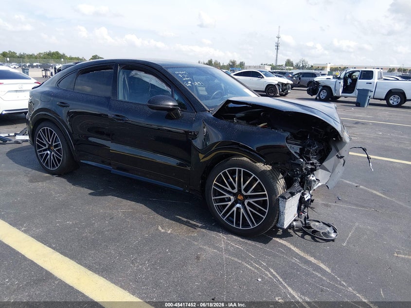 2025 Porsche Cayenne coupe VIN WP1BA2AYXSDA30851 IAAI salvage auction — FRONT END, Salvage Title, sold $18,000 on 2026-07-30 (photo 1)