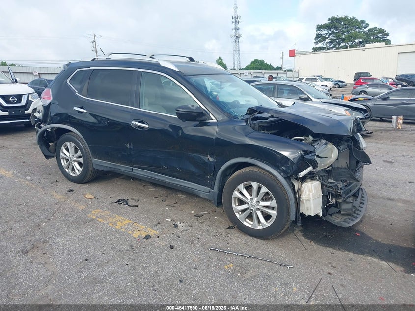 2016 Nissan Rogue VIN KNMAT2MT1GP641333 IAAI salvage auction — FRONT & REAR, Rebuildable (Florida), sold $600 on 2026-07-22 (photo 1)