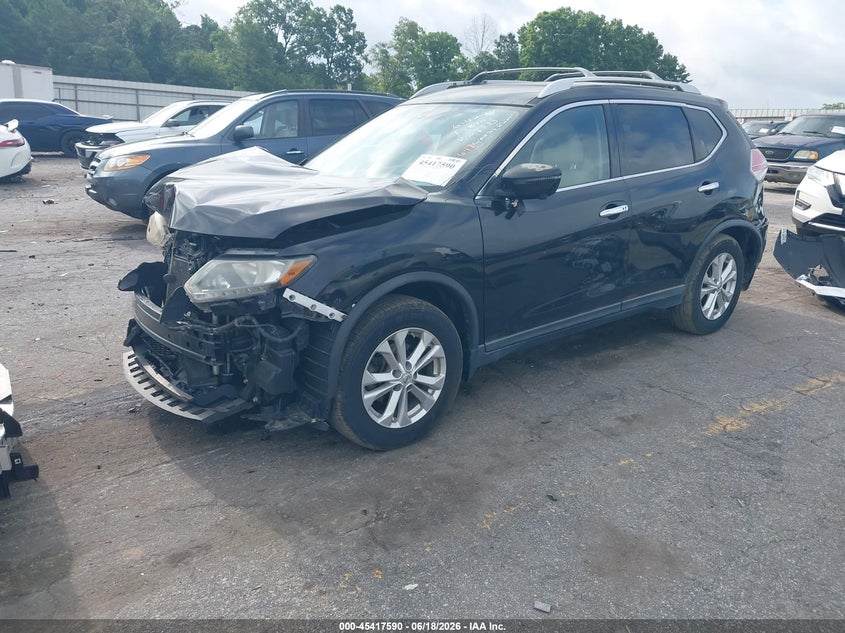 2016 Nissan Rogue VIN KNMAT2MT1GP641333 IAAI salvage auction — FRONT & REAR, Rebuildable (Florida), sold $600 on 2026-07-22 (photo 2)