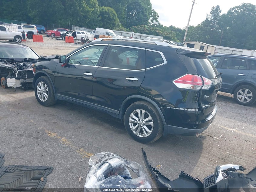 2016 Nissan Rogue VIN KNMAT2MT1GP641333 IAAI salvage auction — FRONT & REAR, Rebuildable (Florida), sold $600 on 2026-07-22 (photo 3)