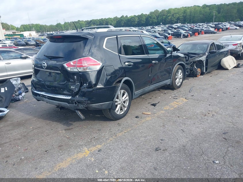 2016 Nissan Rogue VIN KNMAT2MT1GP641333 IAAI salvage auction — FRONT & REAR, Rebuildable (Florida), sold $600 on 2026-07-22 (photo 4)