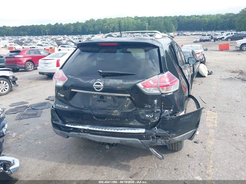 2016 Nissan Rogue VIN KNMAT2MT1GP641333 IAAI salvage auction — FRONT & REAR, Rebuildable (Florida), sold $600 on 2026-07-22 (photo 6)