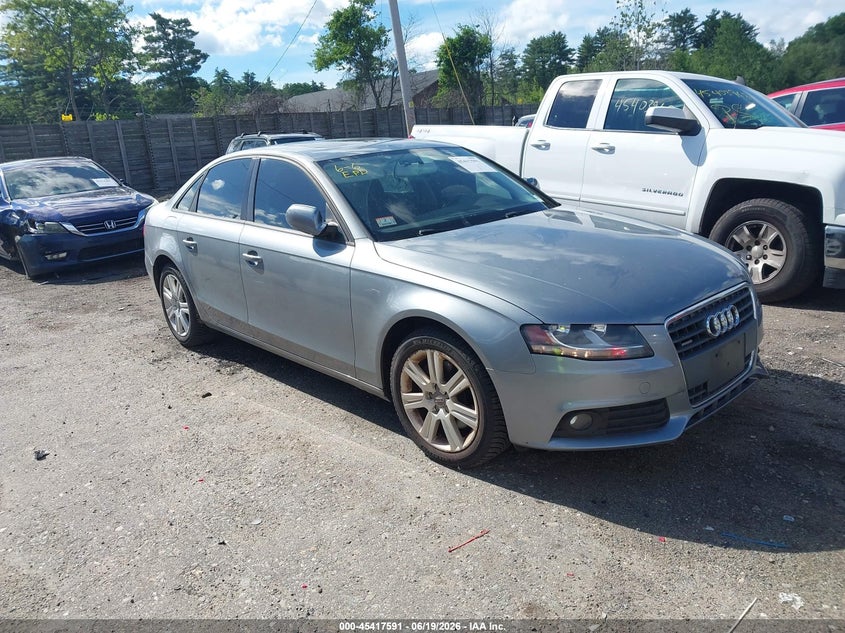 2010 Audi A4 VIN WAUBFAFL0AN035055 IAAI salvage auction — LEFT REAR, Clear (Massachusetts), sold $1,025 on 2026-07-31 (photo 1)