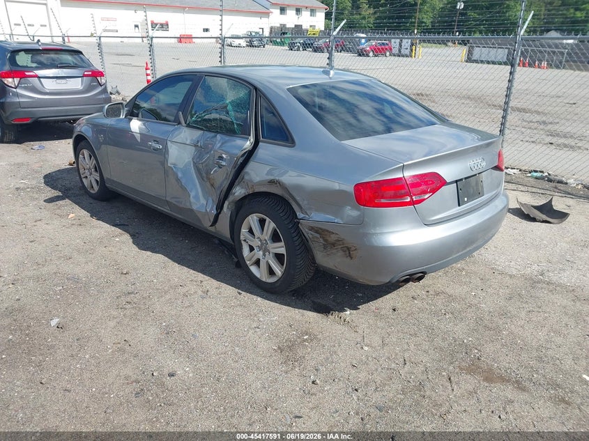 2010 Audi A4 VIN WAUBFAFL0AN035055 IAAI salvage auction — LEFT REAR, Clear (Massachusetts), sold $1,025 on 2026-07-31 (photo 3)