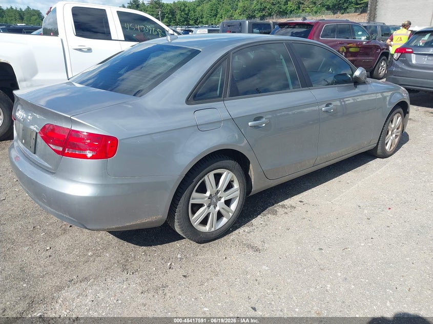 2010 Audi A4 VIN WAUBFAFL0AN035055 IAAI salvage auction — LEFT REAR, Clear (Massachusetts), sold $1,025 on 2026-07-31 (photo 4)