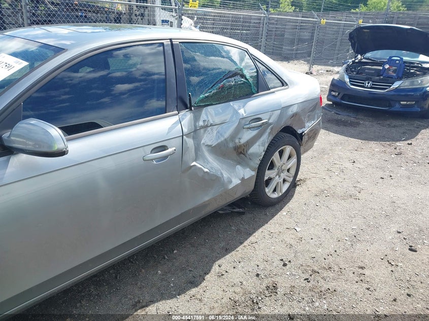 2010 Audi A4 VIN WAUBFAFL0AN035055 IAAI salvage auction — LEFT REAR, Clear (Massachusetts), sold $1,025 on 2026-07-31 (photo 6)