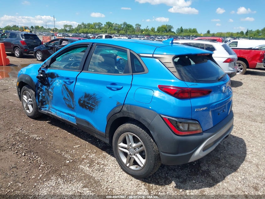 2022 Hyundai Kona VIN KM8K2CAB7NU791076 IAAI salvage auction — SIDE, Salvage Title, sold $2,650 on 2026-08-02 (photo 3)