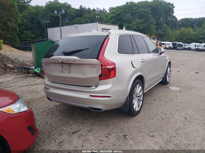 2016 Volvo Xc90 VIN YV4A22PL5G1020725 IAAI salvage auction — REAR END, Salvage (Massachusetts), sold $5,200 on 2026-07-28 (photo 4)