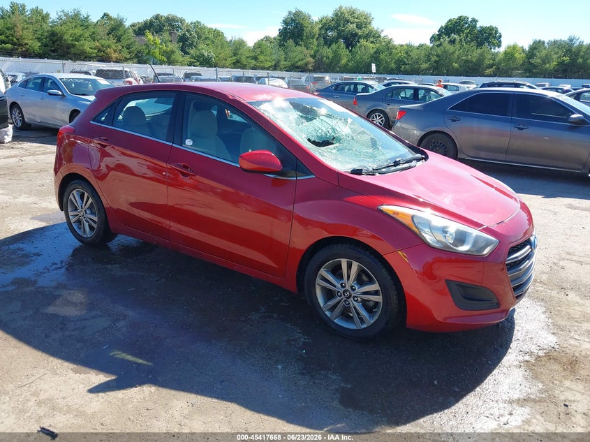 2016 Hyundai Elantra VIN KMHD35LH5GU327077 IAAI salvage auction — FRONT END, Clear (Indiana), sold $1,250 on 2026-07-21 (photo 1)