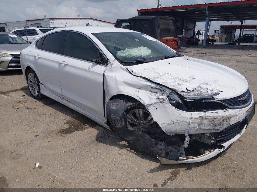 2015 Chrysler 200 VIN 1C3CCCAB1FN557795 IAAI salvage auction — FRONT END, Salvage Title, sold $200 on 2026-07-18 (photo 1)