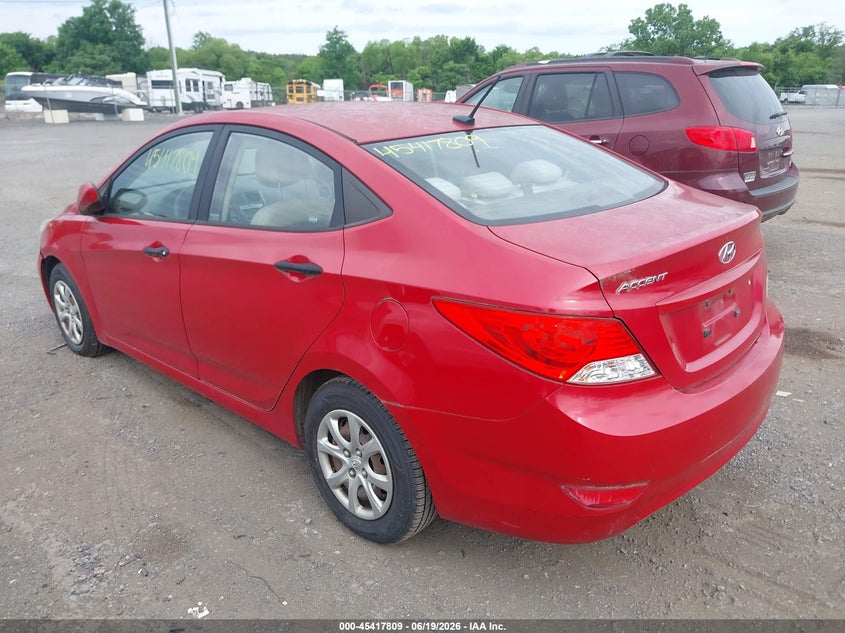 2012 Hyundai Accent VIN KMHCT4AE5CU093323 IAAI salvage auction — NORMAL WEAR, Original (West Virginia), sold $275 on 2026-07-21 (photo 3)
