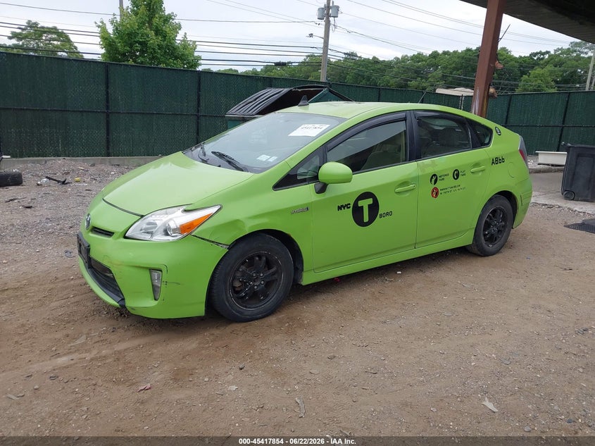 2013 Toyota Prius VIN JTDKN3DU5D1678123 IAAI salvage auction — FRONT END, Salvage Title, sold $1,600 on 2026-07-14 (photo 2)