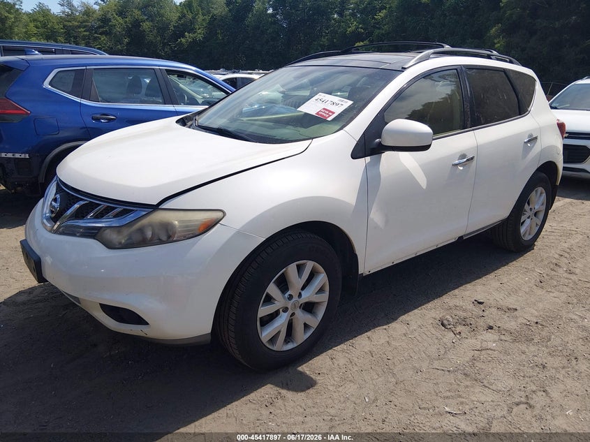 2012 Nissan Murano VIN JN8AZ1MW1CW232403 IAAI salvage auction — LEFT SIDE, Clear (Massachusetts), sold $200 on 2026-07-07 (photo 2)