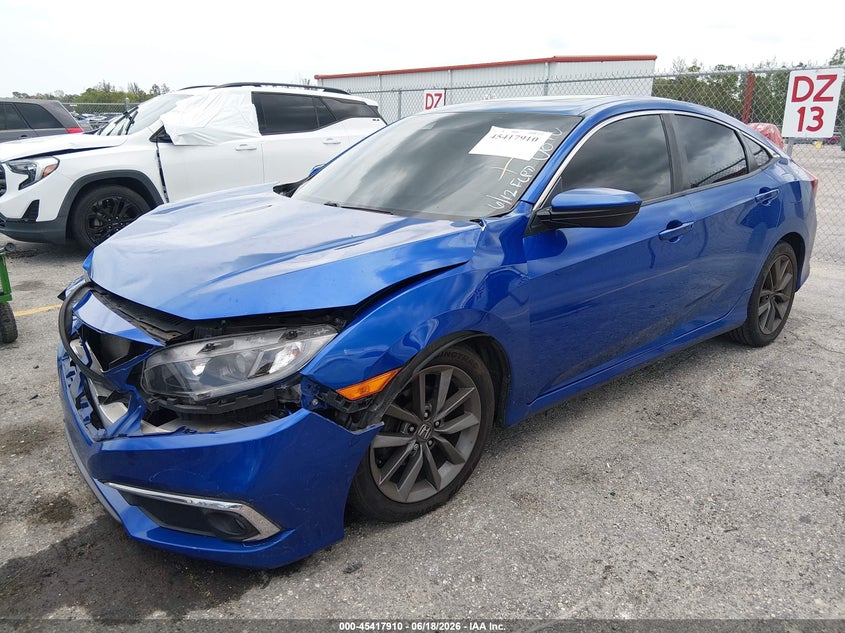 2019 Honda Civic VIN JHMFC1F38KX000670 IAAI salvage auction — FRONT END, Rebuildable (Florida), sold $4,150 on 2026-07-29 (photo 2)