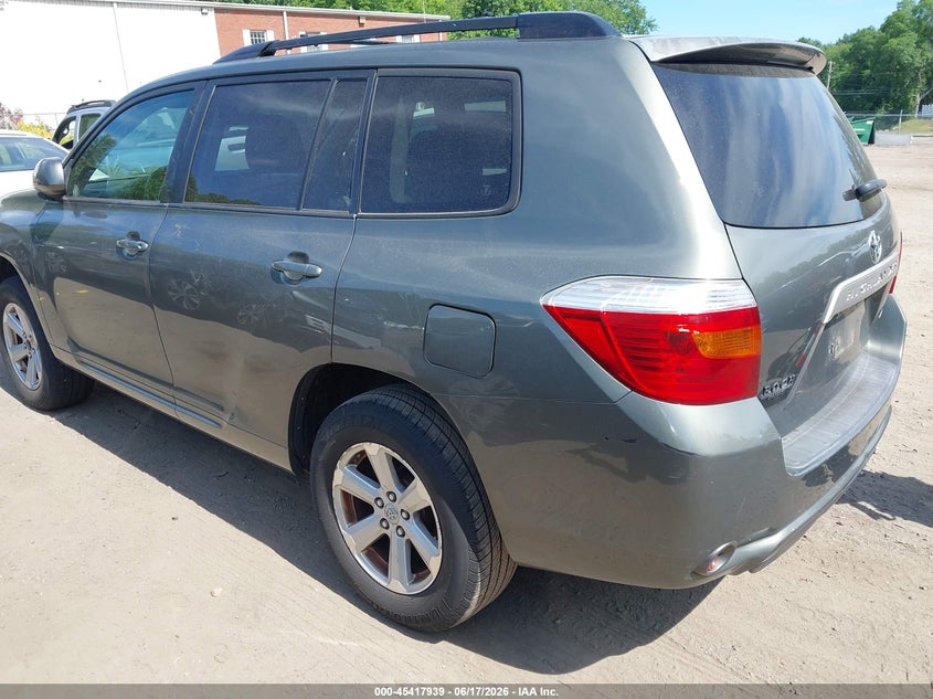 2010 Toyota Highlander VIN JTEBK3EH3A2162516 IAAI salvage auction — NORMAL WEAR, Clear (Massachusetts), sold $2,350 on 2026-07-07 (photo 3)