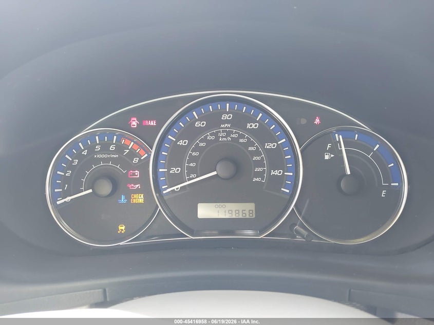 2011 Subaru Forester VIN JF2SHBDC2BG768317 IAAI salvage auction — NORMAL WEAR, Clear (Tennessee), sold $275 on 2026-07-23 (photo 7)