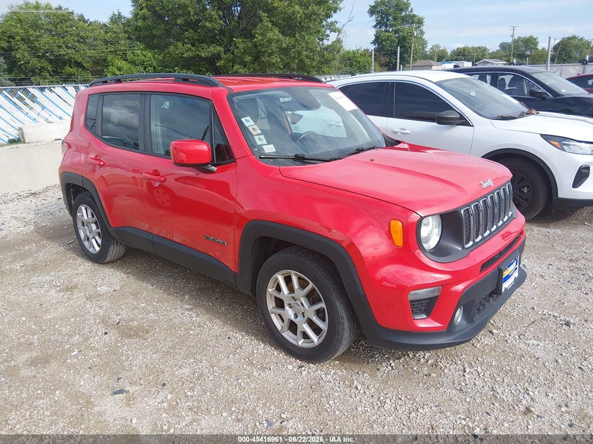 2019 Jeep Renegade VIN ZACNJABB6KPK07333 IAAI salvage auction — WATER/FLOOD, Salvage (Illinois), sold $3,900 on 2026-08-11 (photo 1)