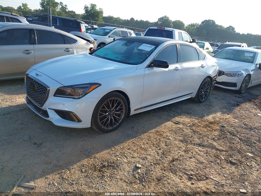 2019 Genesis G80 VIN KMTFN4JB5KU322620 IAAI salvage auction — REAR END, Salvage Title, sold $9,500 on 2026-08-24 (photo 2)