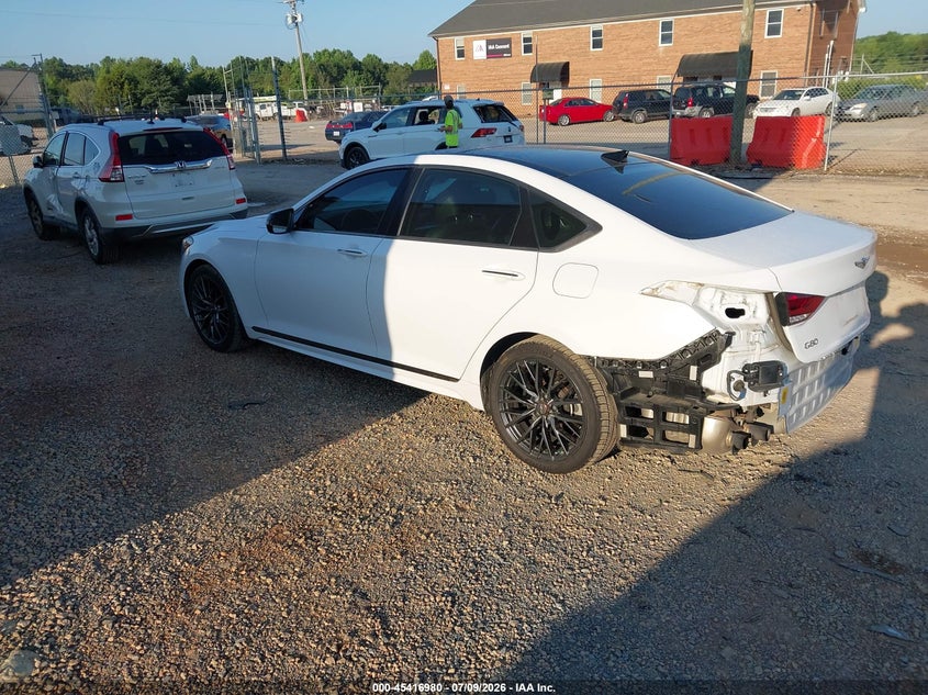 2019 Genesis G80 VIN KMTFN4JB5KU322620 IAAI salvage auction — REAR END, Salvage Title, sold $9,500 on 2026-08-24 (photo 3)