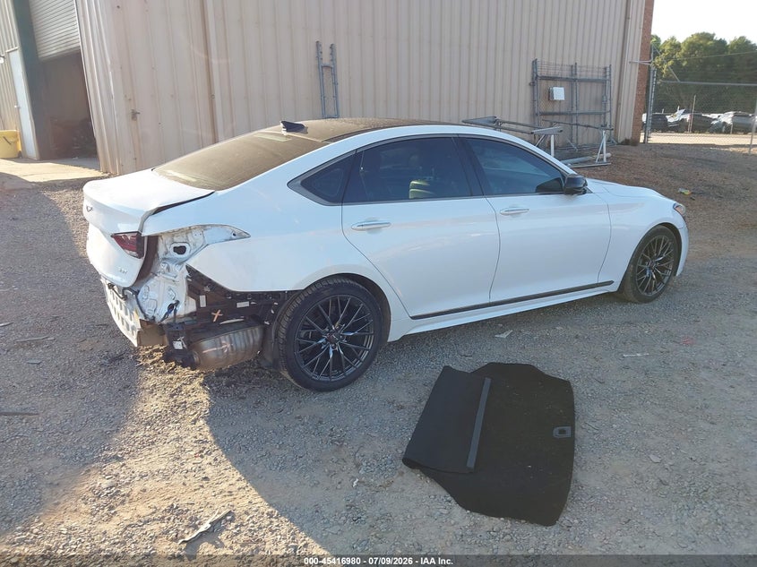 2019 Genesis G80 VIN KMTFN4JB5KU322620 IAAI salvage auction — REAR END, Salvage Title, sold $9,500 on 2026-08-24 (photo 4)