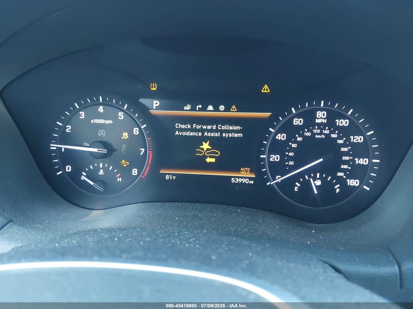 2019 Genesis G80 VIN KMTFN4JB5KU322620 IAAI salvage auction — REAR END, Salvage Title, sold $9,500 on 2026-08-24 (photo 7)