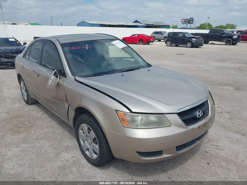 2008 Hyundai Sonata VIN 5NPET46C98H337030 IAAI salvage auction — SIDE, Salvage (Texas), sold $350 on 2026-07-08 (photo 1)