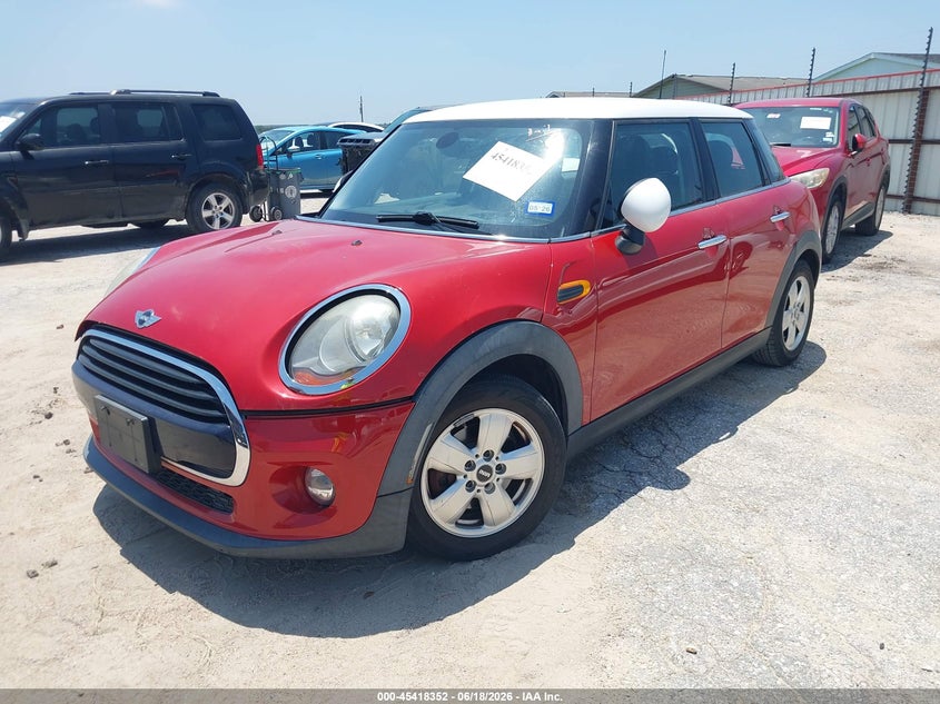 2016 Mini Hardtop VIN WMWXU1C51G2D11726 IAAI salvage auction — HAIL, Original (Texas), sold $3,100 on 2026-07-14 (photo 2)