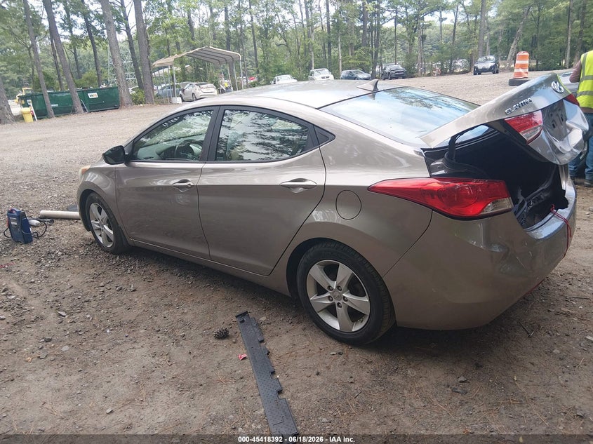 2013 Hyundai Elantra VIN 5NPDH4AEXDH389363 IAAI salvage auction — REAR END, Clear (Virginia), sold $500 on 2026-07-09 (photo 3)