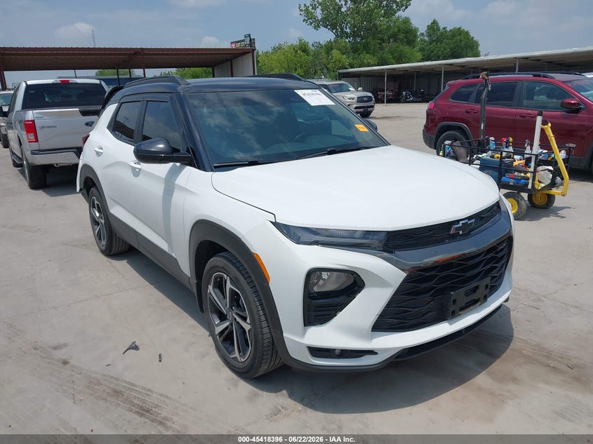 2021 Chevrolet Trailblazer VIN KL79MTSL9MB123369 IAAI salvage auction — REAR END, Original (Texas), sold $5,400 on 2026-07-29 (photo 1)