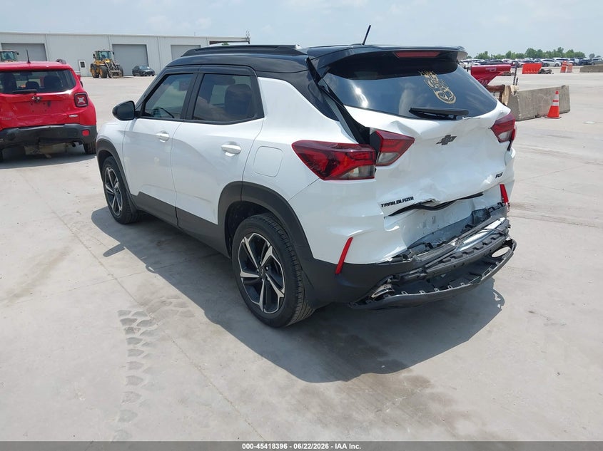 2021 Chevrolet Trailblazer VIN KL79MTSL9MB123369 IAAI salvage auction — REAR END, Original (Texas), sold $5,400 on 2026-07-29 (photo 3)