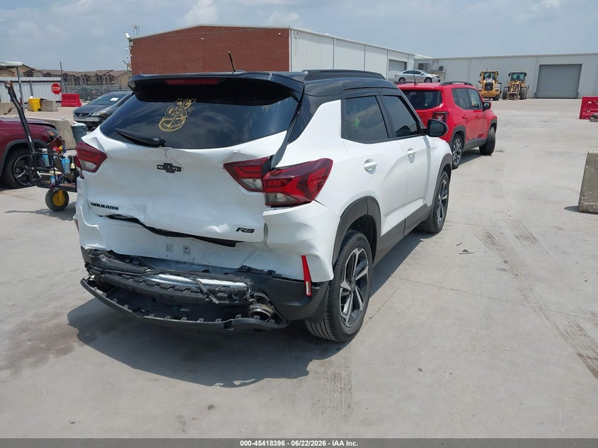 2021 Chevrolet Trailblazer VIN KL79MTSL9MB123369 IAAI salvage auction — REAR END, Original (Texas), sold $5,400 on 2026-07-29 (photo 4)