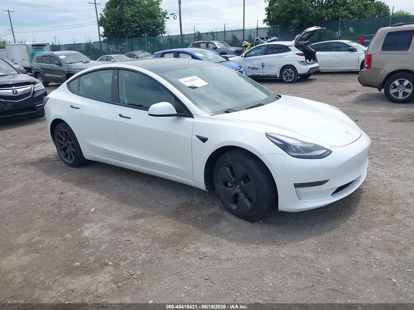 2021 Tesla Model 3 VIN 5YJ3E1EB7MF054854 IAAI salvage auction — UNDERCARRIAGE, Salvage (Pennsylvania), sold $6,500 on 2026-07-12 (photo 1)