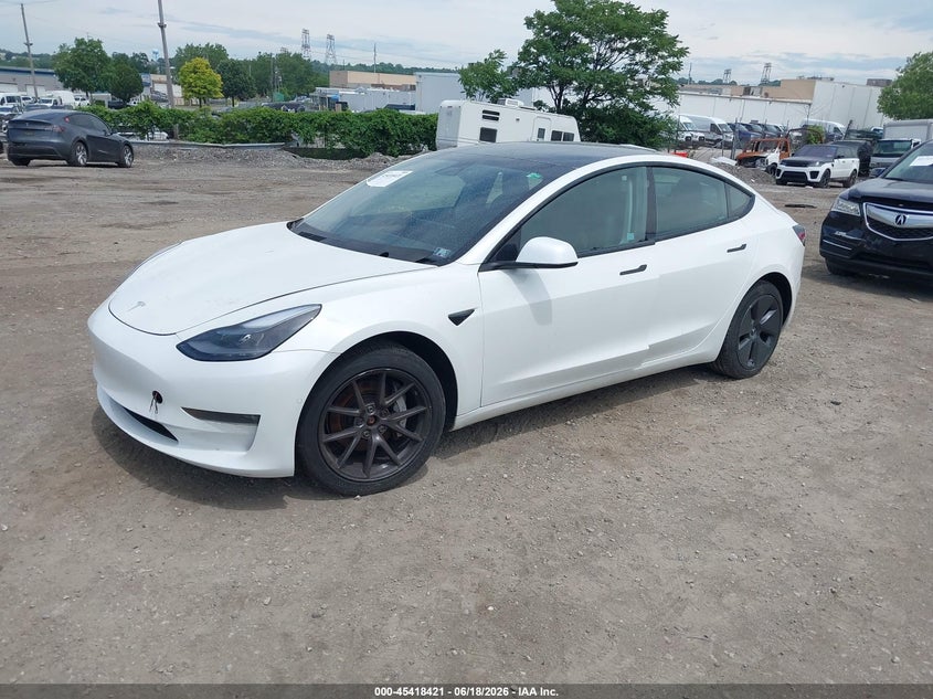 2021 Tesla Model 3 VIN 5YJ3E1EB7MF054854 IAAI salvage auction — UNDERCARRIAGE, Salvage (Pennsylvania), sold $7,900 on 2026-07-30 (photo 2)
