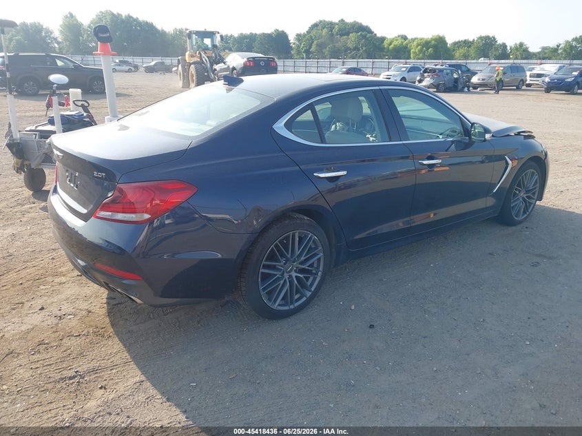 2019 Genesis G70 VIN KMTG34LA3KU021018 IAAI salvage auction — LEFT FRONT, Salvage Title, sold $3,300 on 2026-09-16 (photo 4)