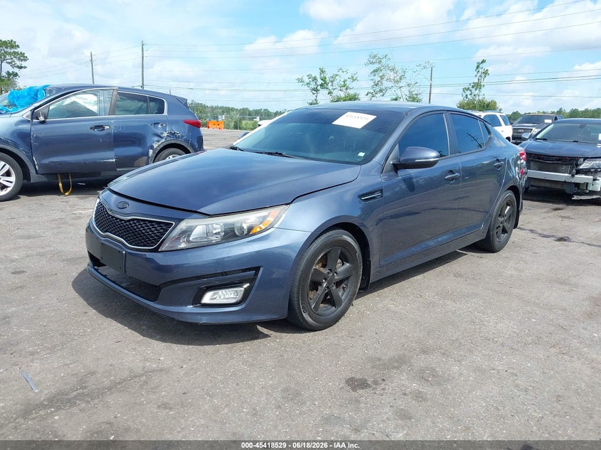 2015 Kia Optima VIN 5XXGM4A7XFG416702 IAAI salvage auction — FRONT END, Rebuildable (Florida), sold $425 on 2026-07-28 (photo 2)