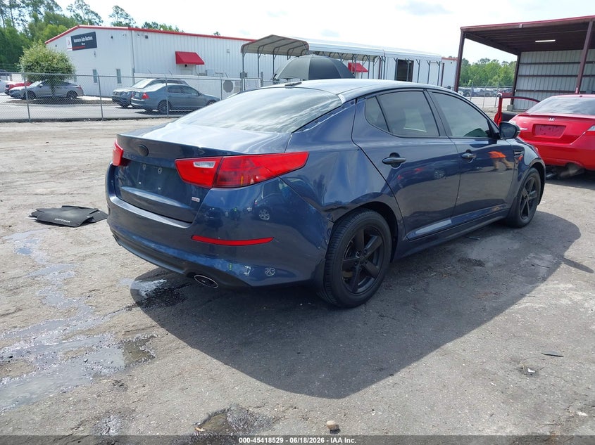 2015 Kia Optima VIN 5XXGM4A7XFG416702 IAAI salvage auction — FRONT END, Rebuildable (Florida), sold $425 on 2026-07-28 (photo 4)