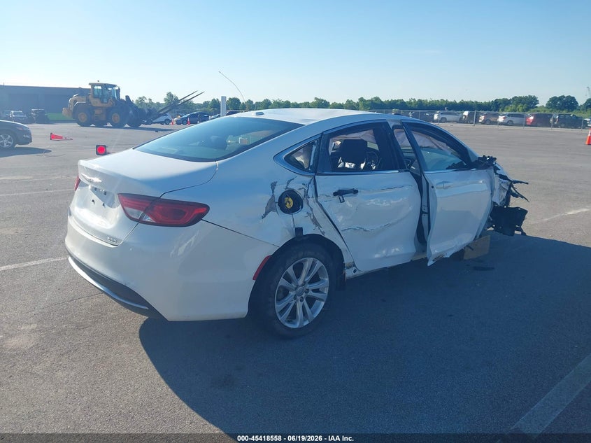2015 Chrysler 200 VIN 1C3CCCAB7FN585908 IAAI salvage auction — FRONT END, Clear (Indiana), sold $175 on 2026-10-09 (photo 4)
