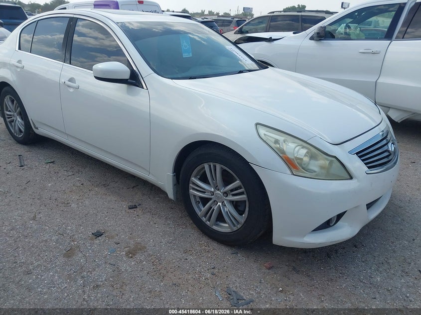 2010 Infiniti G VIN JN1CV6AP3AM203829 IAAI salvage auction — LEFT REAR, Salvage (Texas), sold $700 on 2026-07-29 (photo 1)