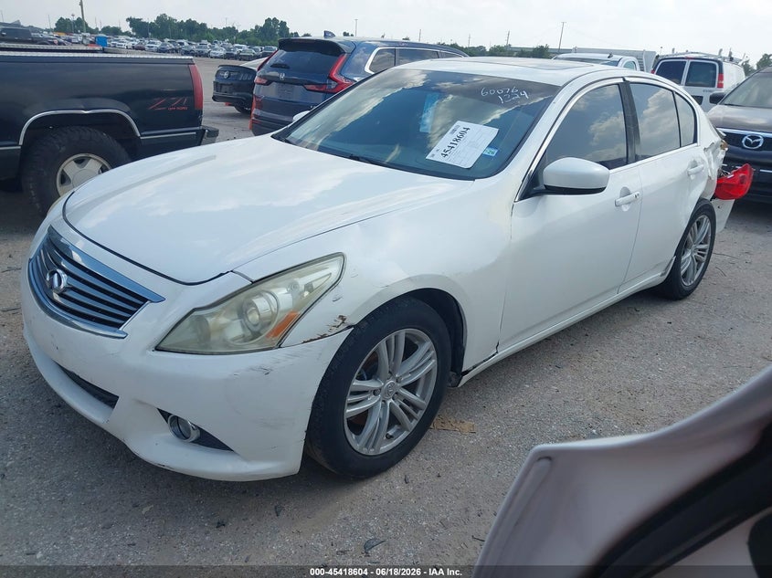 2010 Infiniti G VIN JN1CV6AP3AM203829 IAAI salvage auction — LEFT REAR, Salvage (Texas), sold $700 on 2026-07-29 (photo 2)
