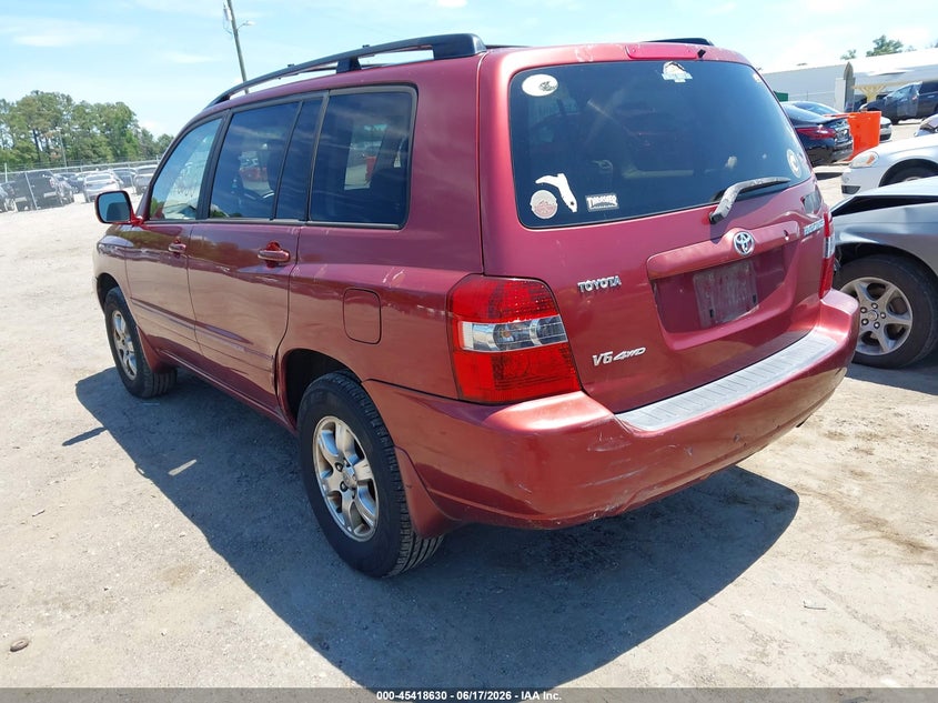 2004 Toyota Highlander VIN JTEEP21A040043873 IAAI salvage auction — NORMAL WEAR, Clear (Virginia), sold $200 on 2026-07-10 (photo 3)